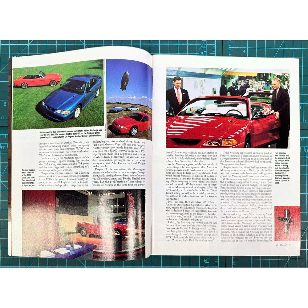 Road & Track Special Series 1994 Ford Mustang Guide Magazine 78 Color Pages